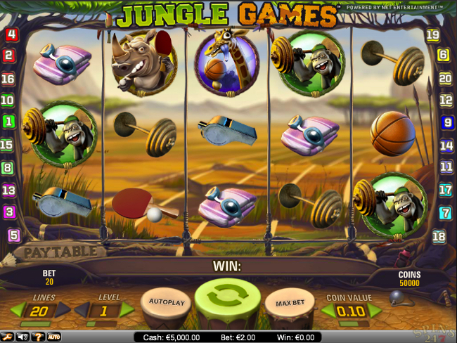jungle games screenshot