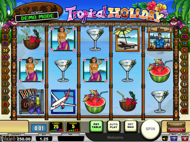 tropical holiday screenshot