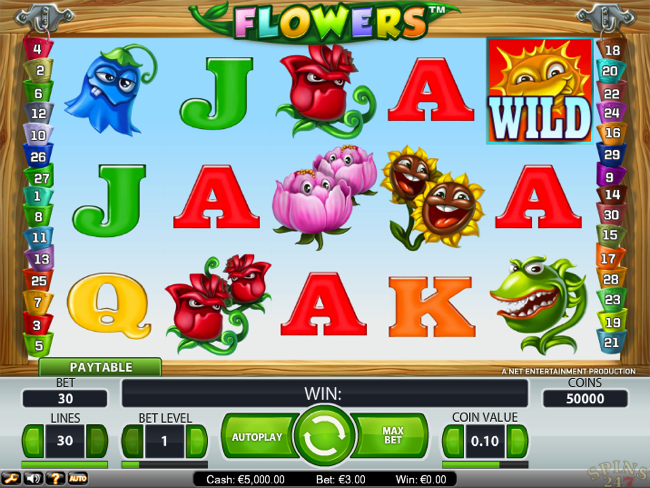 flowers screenshot